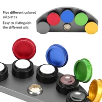 Kit de engrasador de reloj, aleación de cinco agujeros, platos de aceite para reloj, taza de aceite, pieza de reparación de reloj, accesorio, soporte de engrasador para reparación de relojes