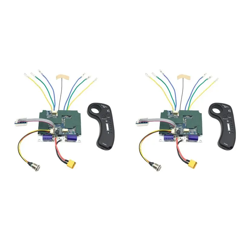 AT63-2X 10S 24/36V Dual Belt Hub Motor Drive ESC 2.4G Remote Control Motor Electric Skateboard Longboard Controller(For HUB)