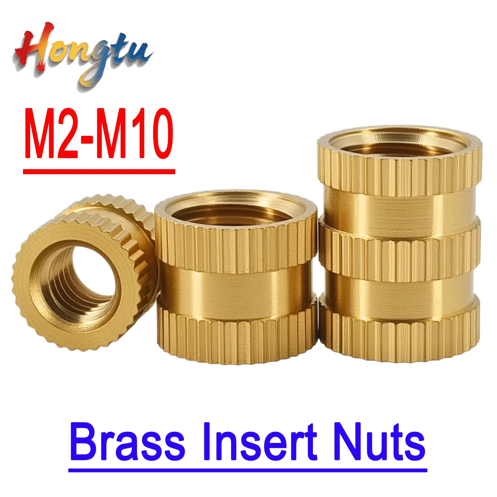 

Brass Insert Nuts Hot Melt/Nutsert/Injection Molding - Knurled Embedded Thread Inserts M2-M10 Copper Fasteners