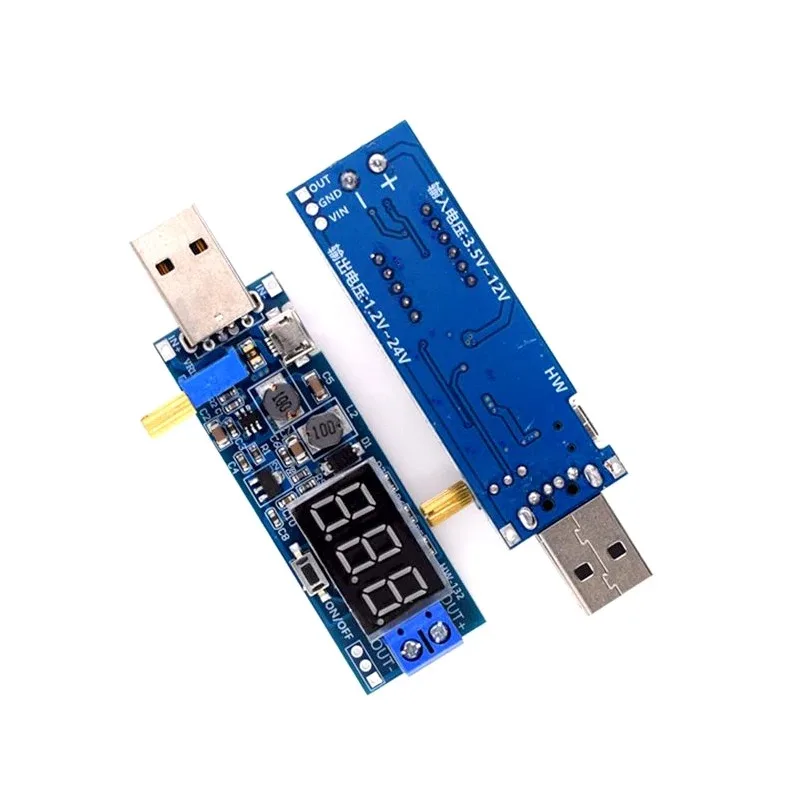 Converter Micro USB Step UP / Down Power Supply Module DC-DC 5V To 3.3V / 12V Adjustable Out DC 1.2V-24V