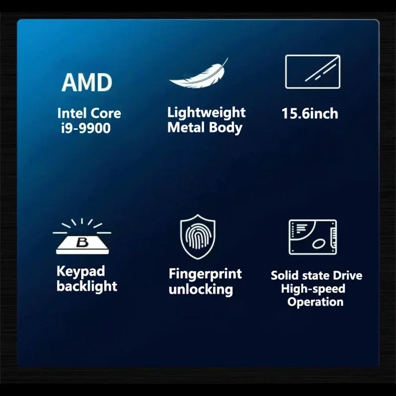 15.6 Inch Intel i9 9900 8C 16T 5GHz Laptop Zero Compromise 32GB RAM 512GB/1TB SSD for Gaming & Office, FHD 1920x1080 Elite