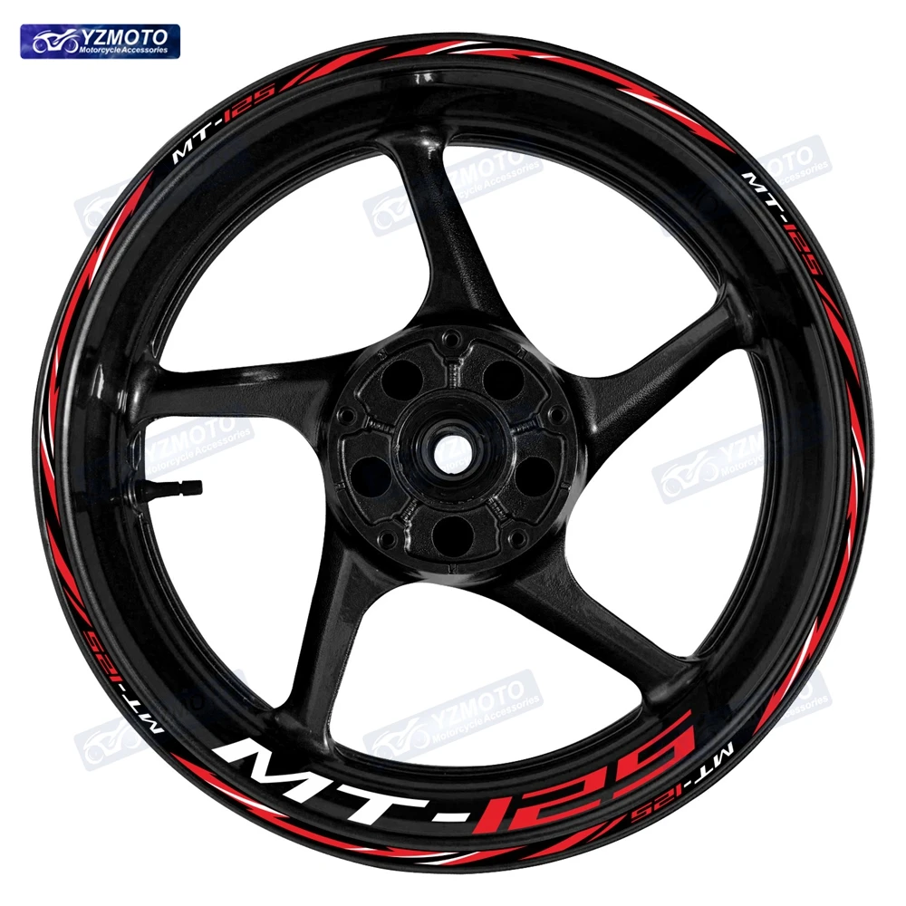 

Для Yamaha MT-125 MT125 мотоцикл 17-дюймовые наклейки на передние и задние гоночные колеса автомобиля светоотражающий обод мотоцикла ступица лента наклейка наклейка