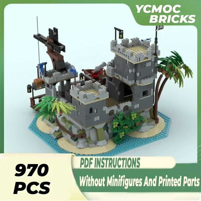 Fortress Model Moc Building Bricks Ruins Of Eldorado Castle Technology Modular Blocks Gifts Christmas Toys DIY Sets Assembly