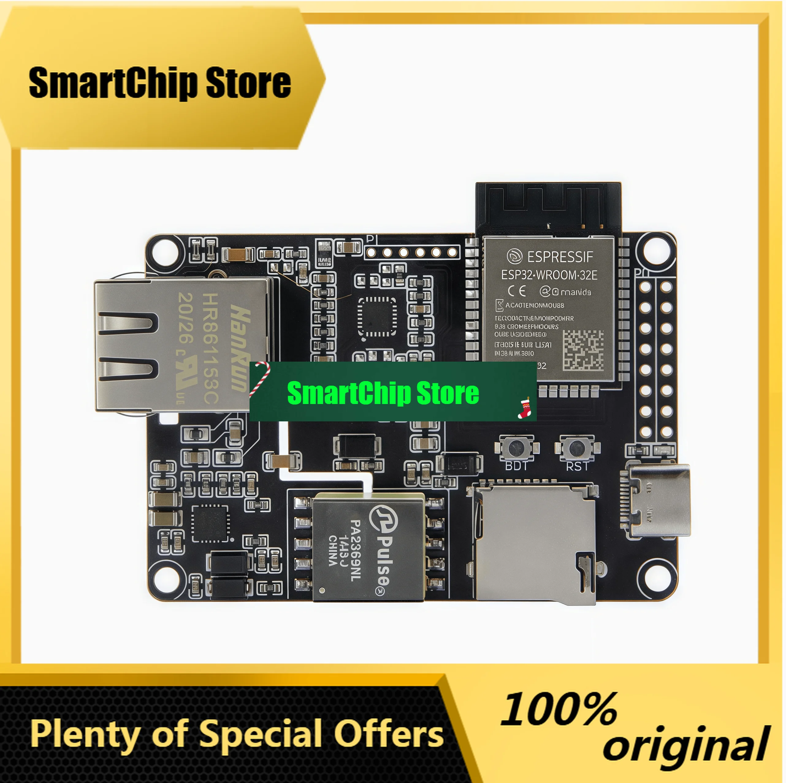 SmCpLILYGO TTGO T-Internet-POE ESP32 LAN Expansion Adapter IEEE 802.3af Power Over Ethernet Programmer Interface