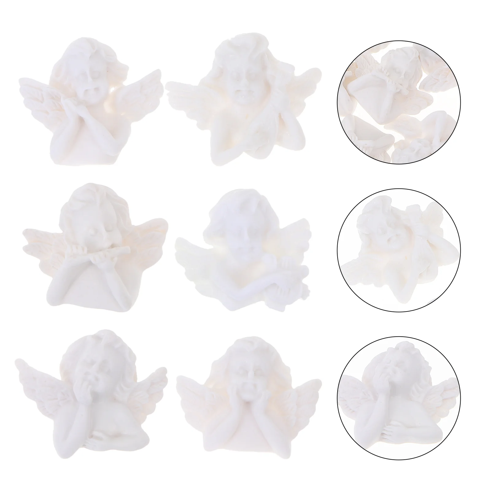 

60 Pcs Angel Resin Accessories Photo Ornaments DIY Craft Adornment Charm Phone Case Decor Child