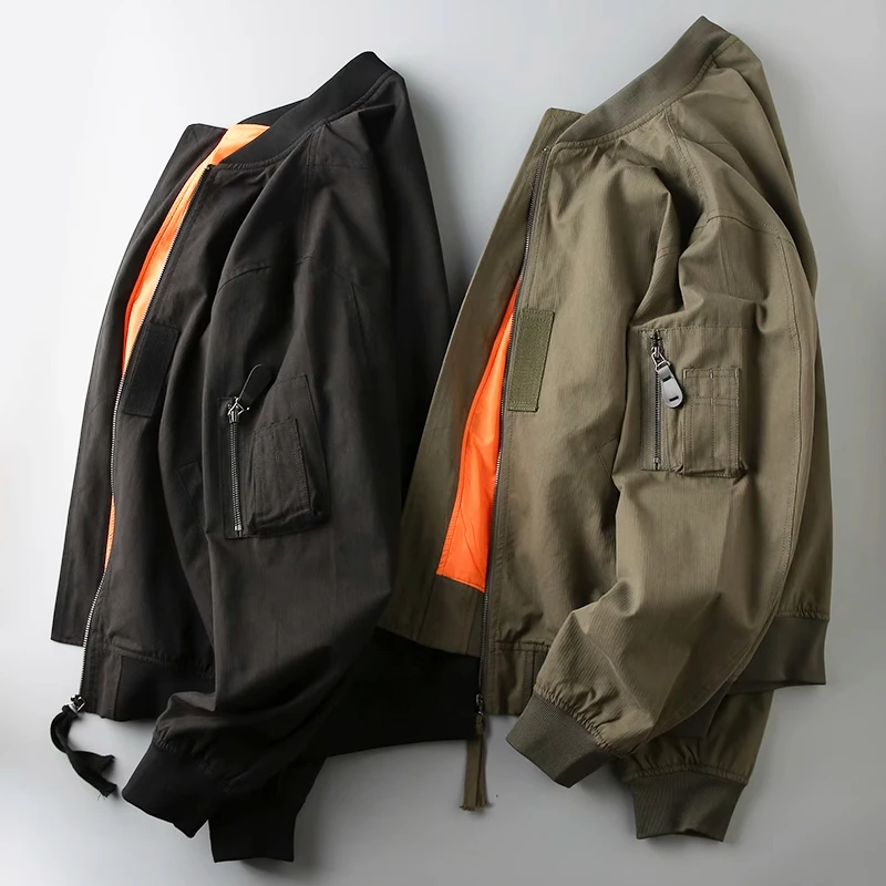 

Мужская бейсбольная куртка в американском ретро-стиле, очень большого размера (300 Pou), весенне-осенняя, в стиле MA Flight Workwear, свободного кроя, немнущаяся