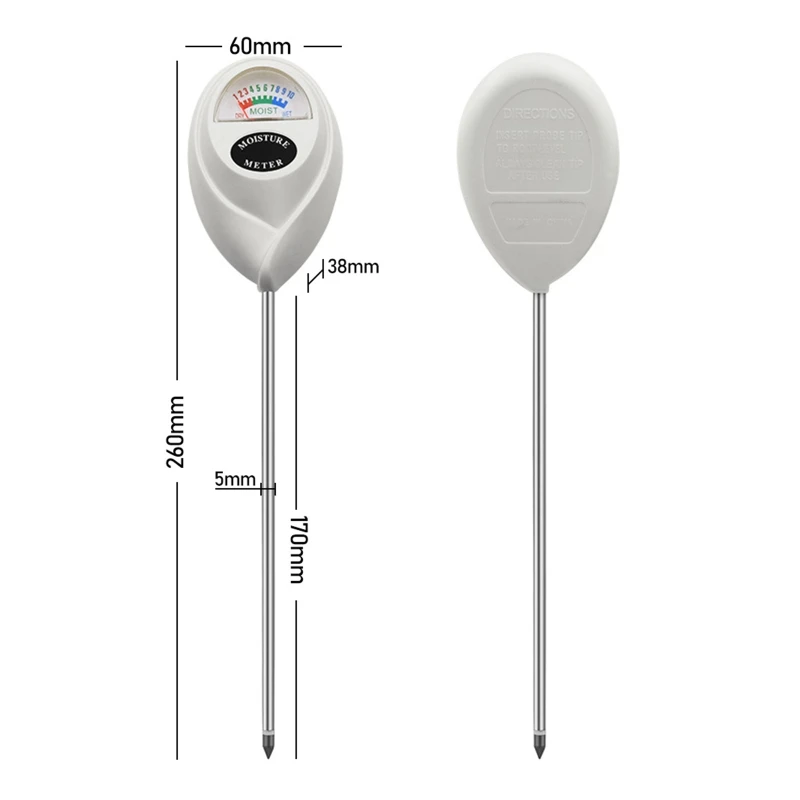 Higrometer Tanah A2UD untuk Berkebun, Pertanian, Tanaman Dalam & Luar Ruangan Tanpa Baterai