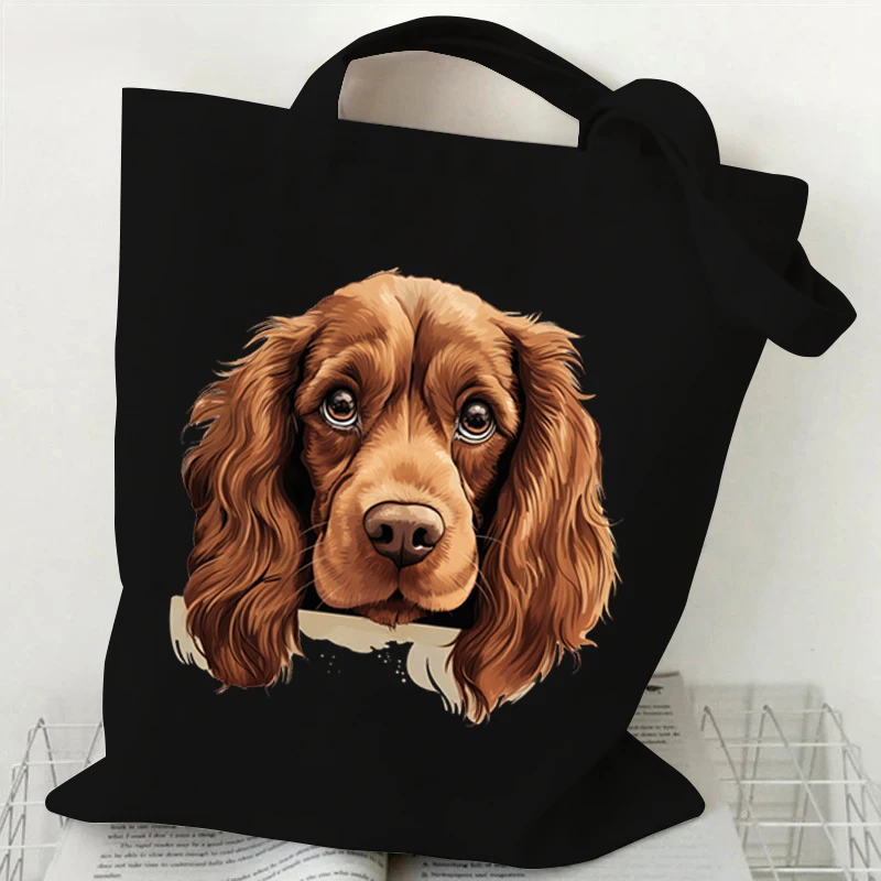 

Beagle French Fighting Dog Handbag Woman's 3D Dog Series Shoulder Bags Casual Sports Fitness Commuter Bag Canvas Animal Tote Bag