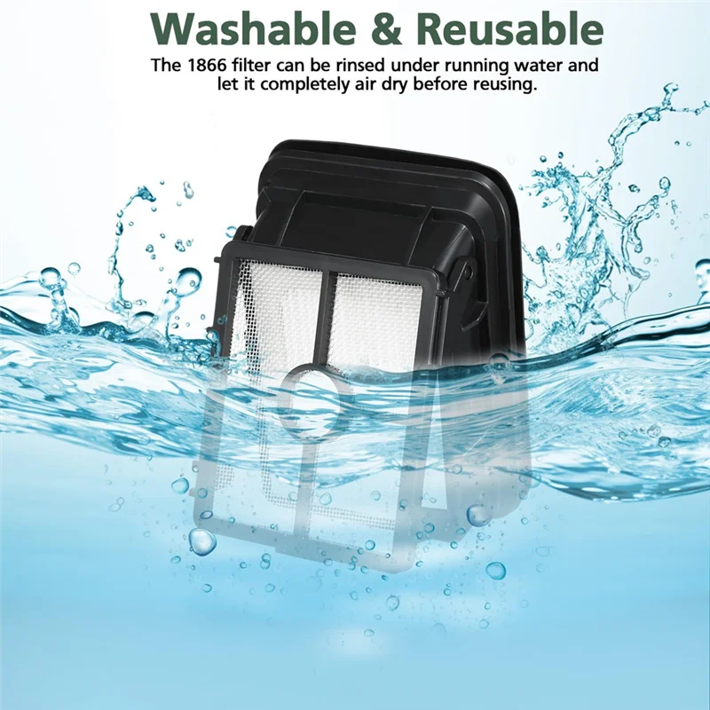 YCOC-3 Pack Multi-Surface Pet Brush Rolls 2788 And Vacuum Filters 1866 Compatible For Bissell Crosswave Max 2554 2554A 2590