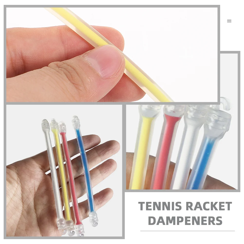8 Uds amortiguador de vibración tenis accesorio suave raqueta absorbente raquetas Gel de sílice
