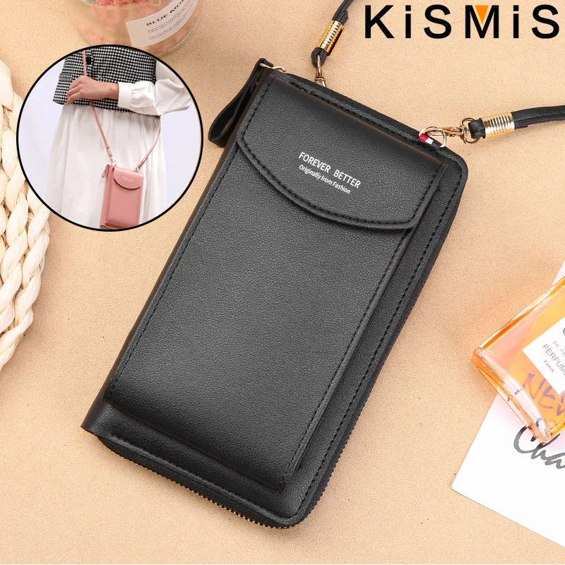 Wallet Women Diagonal PU Multifunctional Mobile Phone Clutch Bag Ladies Purse Large Capacity Travel Card Holder Passport Cover