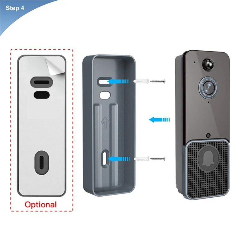 FULL-Wireless Wifi Video Doorbell Camera PIR Human Detection Cloud Storage Outdoor Door Bell Intercom Smart Home(With) Easy To U