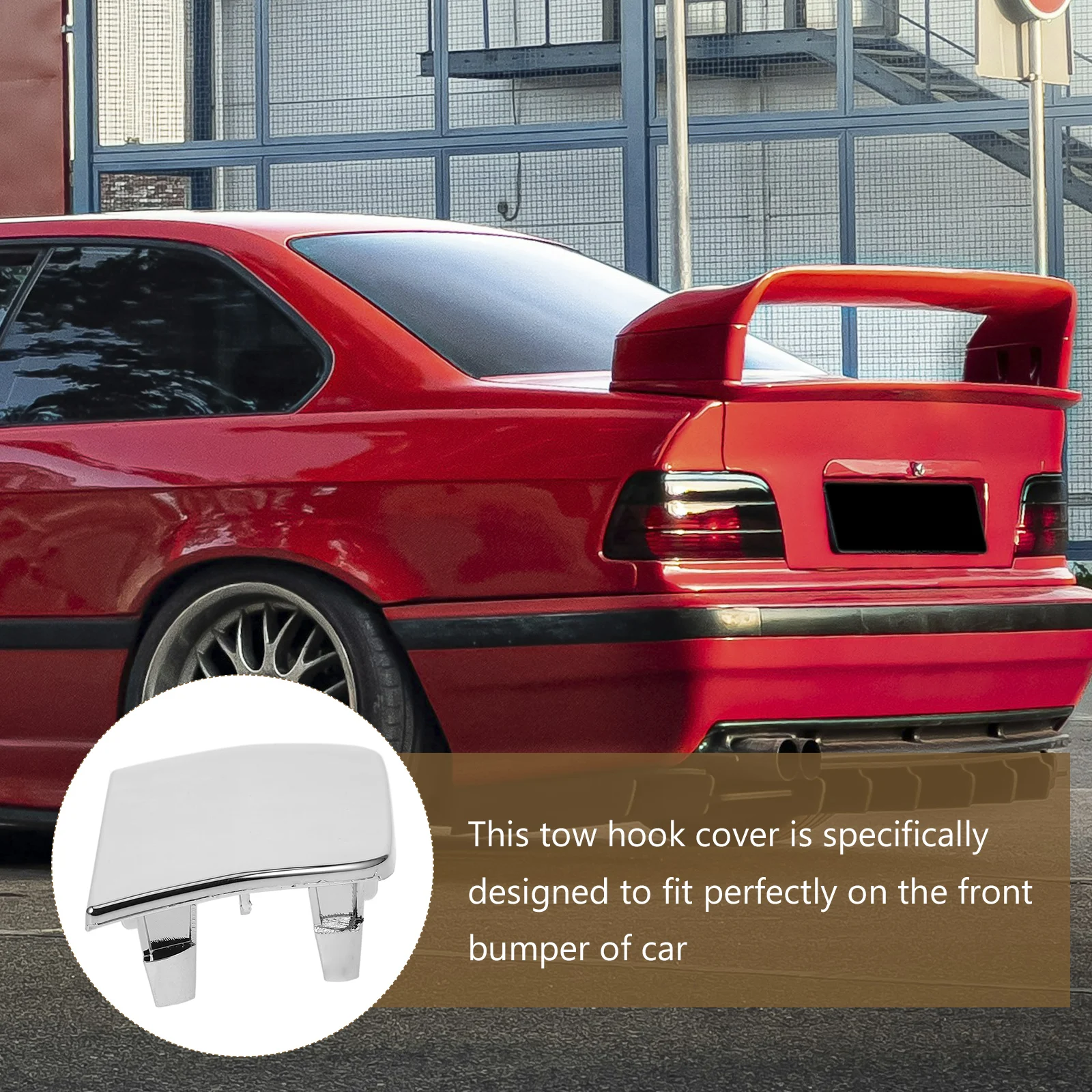 

Rear Bumper Tow Hook Cap Cover Trailer Towing Eye Abs Material Fits GL350 W166 Easy Install Durable Car Accessory