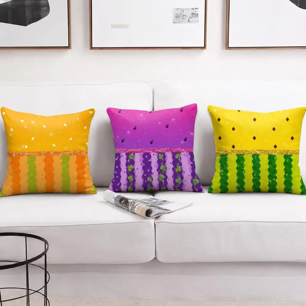 Tropical Fruit Theme Cushion Cover Short Plush Soft Double-Sided Printing Pillow Case Cozy Sofa Bedroom Home Decor Gift