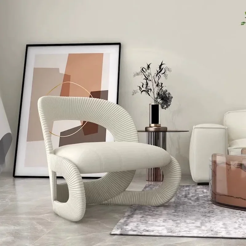 

Nordic Portable Living Room Chair White Fluffy Floor Single Living Room Chair Lounge Ergonomic Meuble Salon Home Furniture