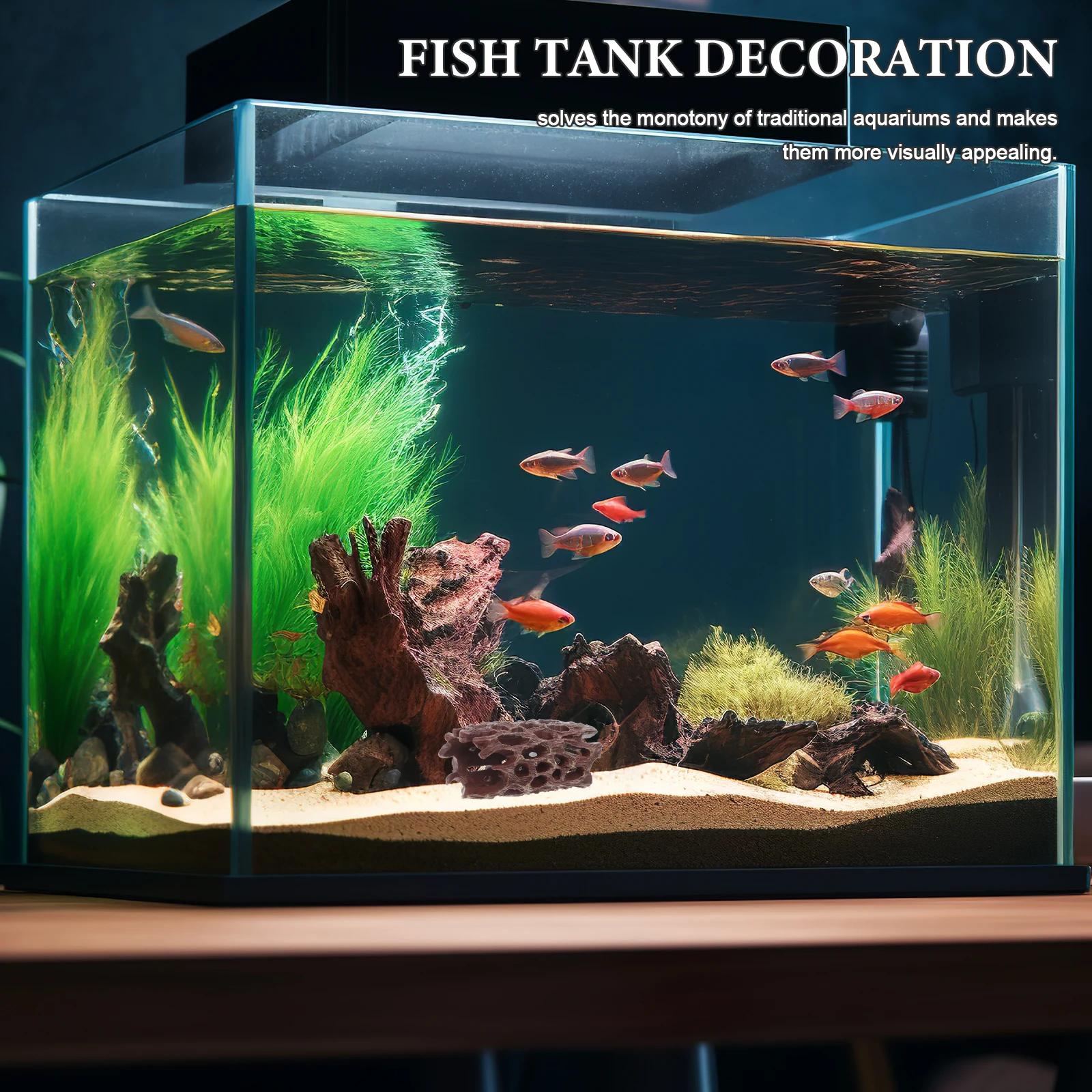 

Resin Fish Shrimp Hideout House Decorative Hiding Tank Accessories Aquarium Cave Landscape Small Animal Safe Breeding Reptile