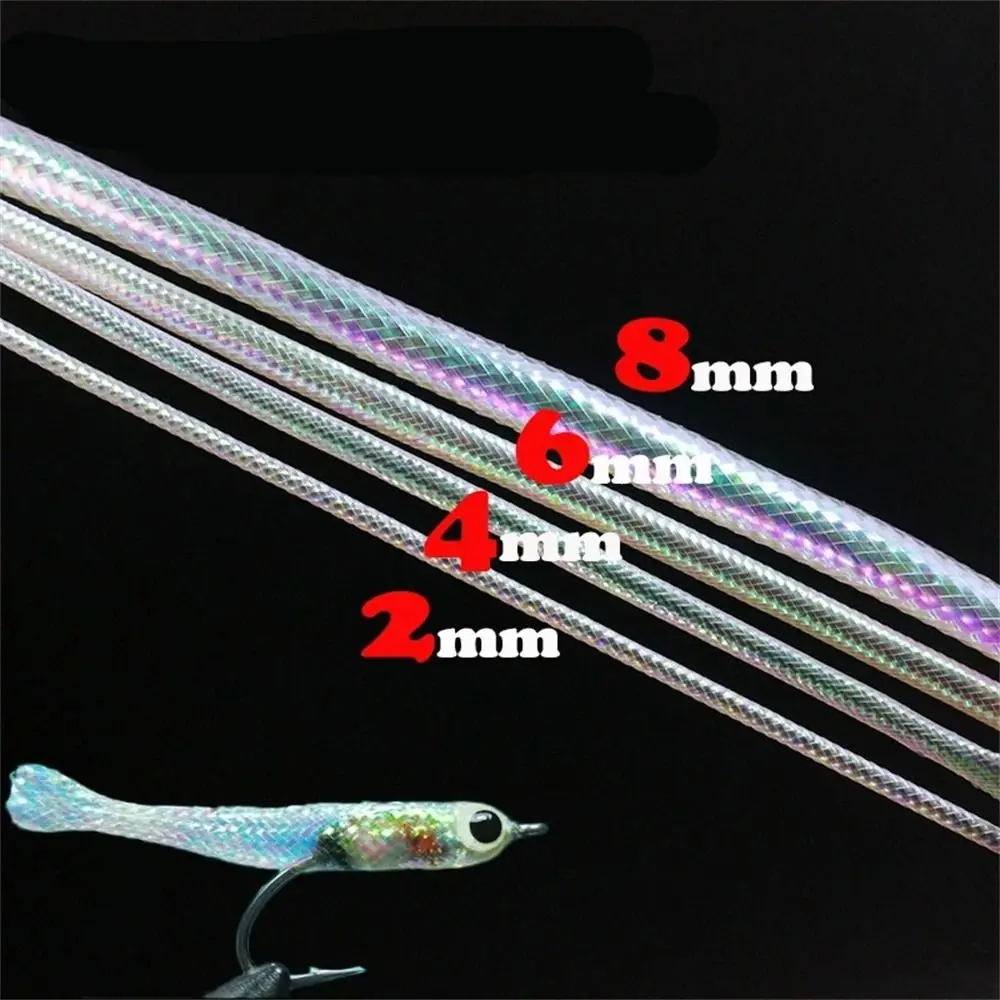 1M Perlweiß Fischschuppenkörper Tube Minnow Fly Rib Body Maylor Tube Flash Geflochtene Tubes Köder Fisch Fliegenbindematerialien