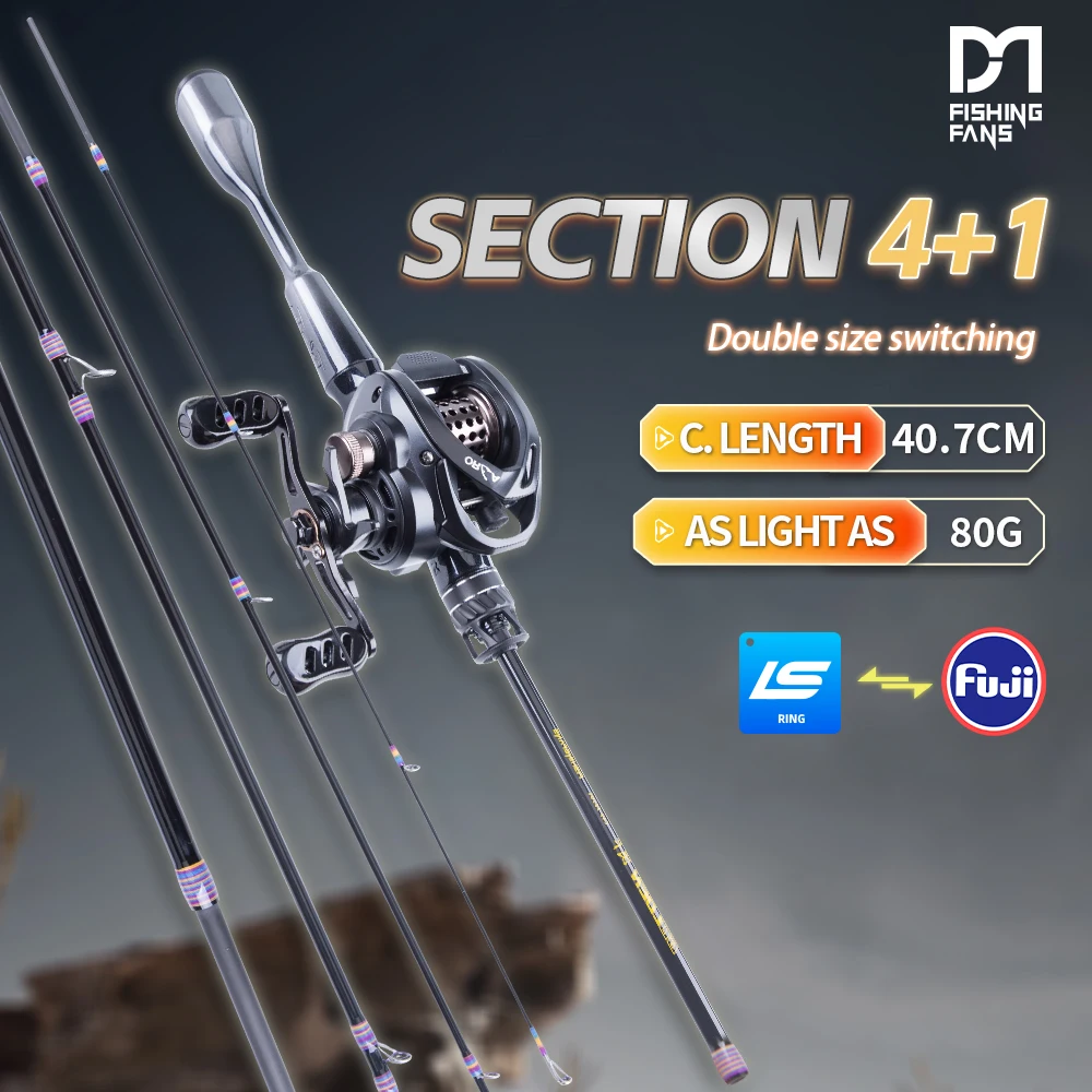 

FISHINGFANS ORCA FUJI O GUIDE LIGHT LS GUIDE 4'9''-5'6'' DOUBLE SIZE 5 SECTIONS TRAVEL PORTABLE UL ULTRALIGHT TROUT FISHING ROD