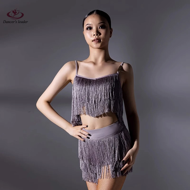 

Latin Dance Competition Women's Clothing Children's Fashion Dance Tassel Rumba Cha Tango Stage Performance Dress