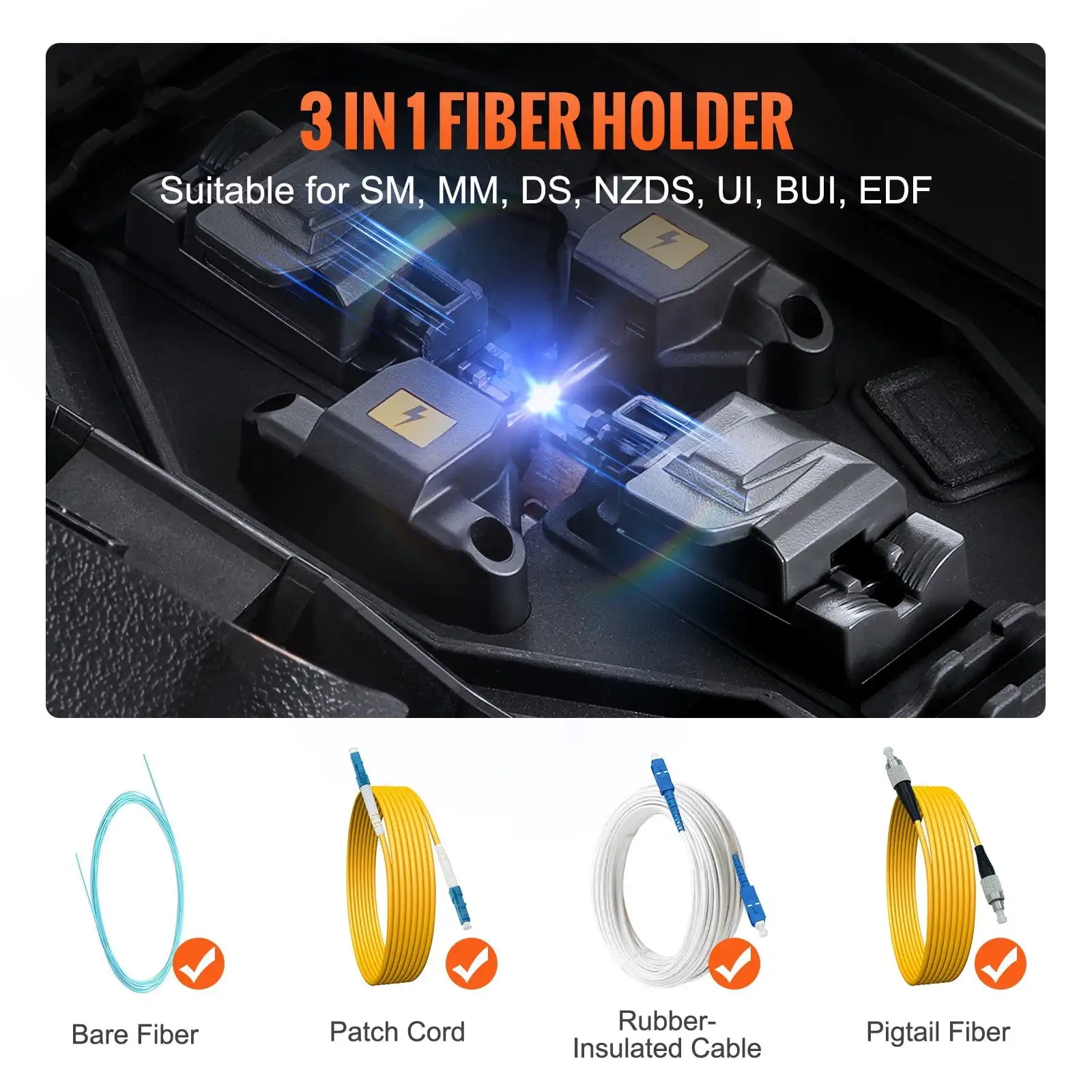 Fiber Fusion Splicer 6 Motor Core Alignment dengan 6s Splicing 13s Pemanasan