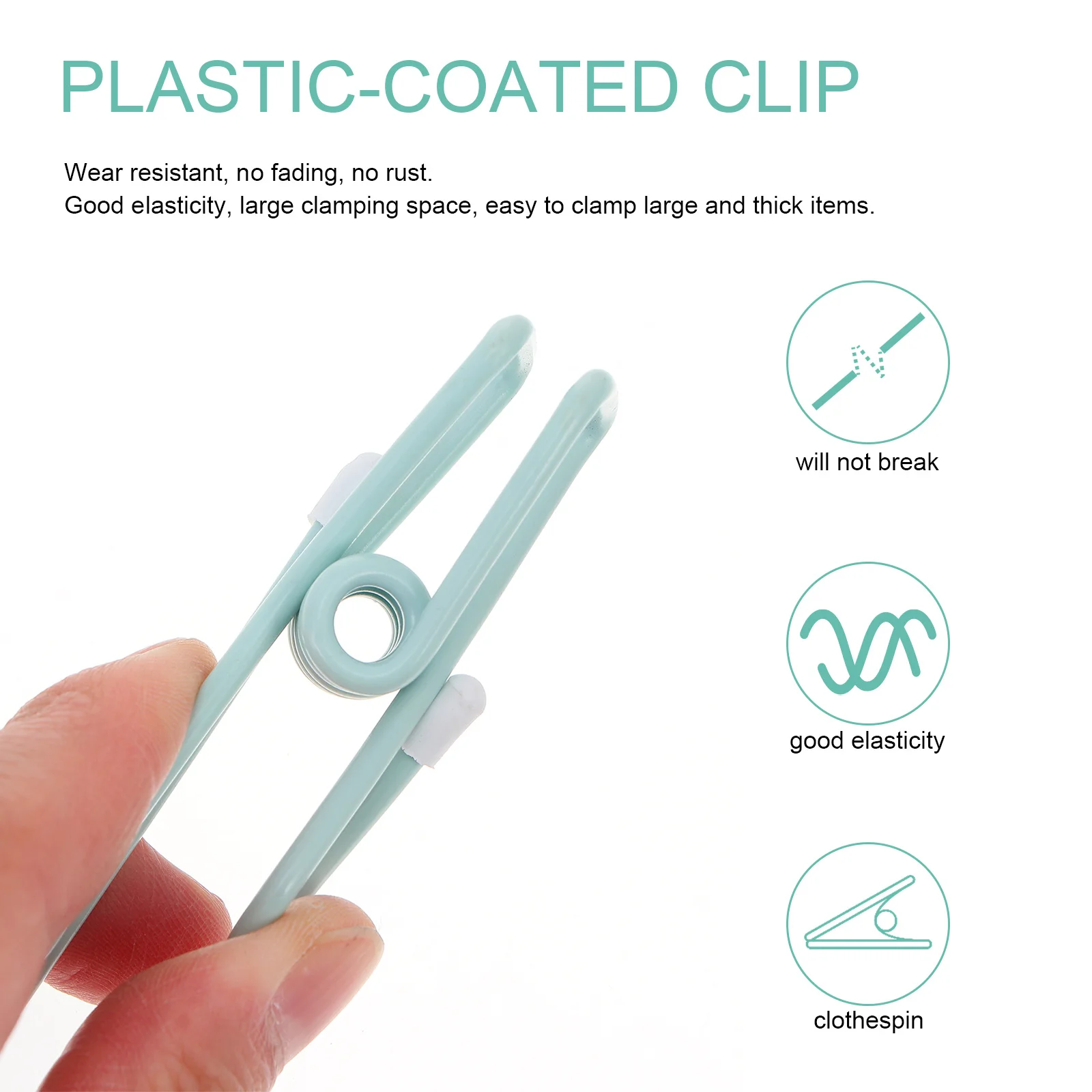 

10Pcs Premium Quality Clothespin Hook Simple Design Multi-Function Towels Photos Socks Drying Clips Laundry Use