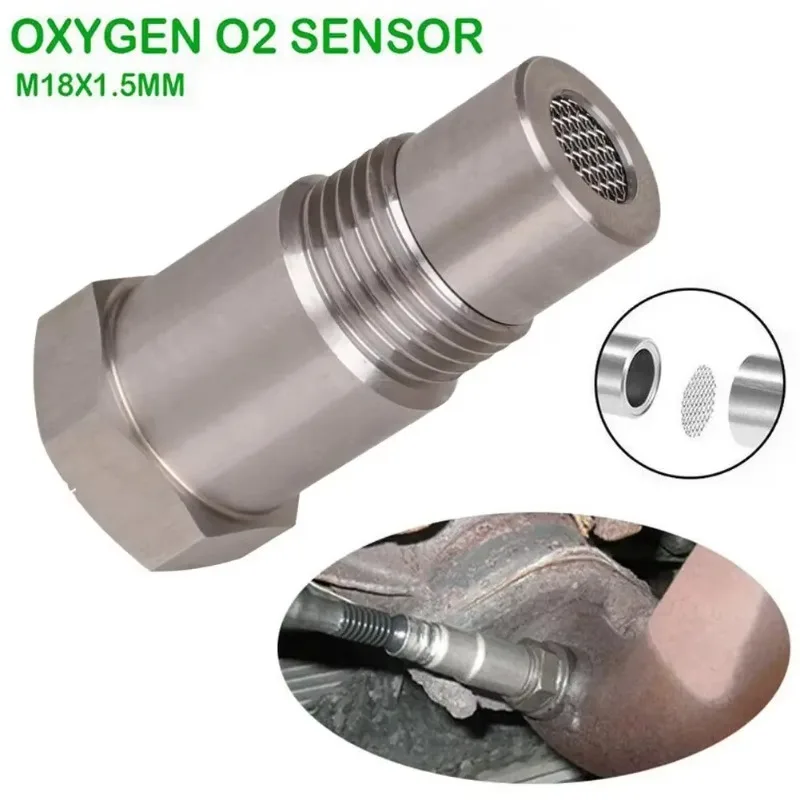 2PCS CEL Fix Oxygen Sensor Adapter for Off-road Performance Oxygen O2 Sensor M18X1.5 for OFF Road Catalyst CSV Auto Accessory