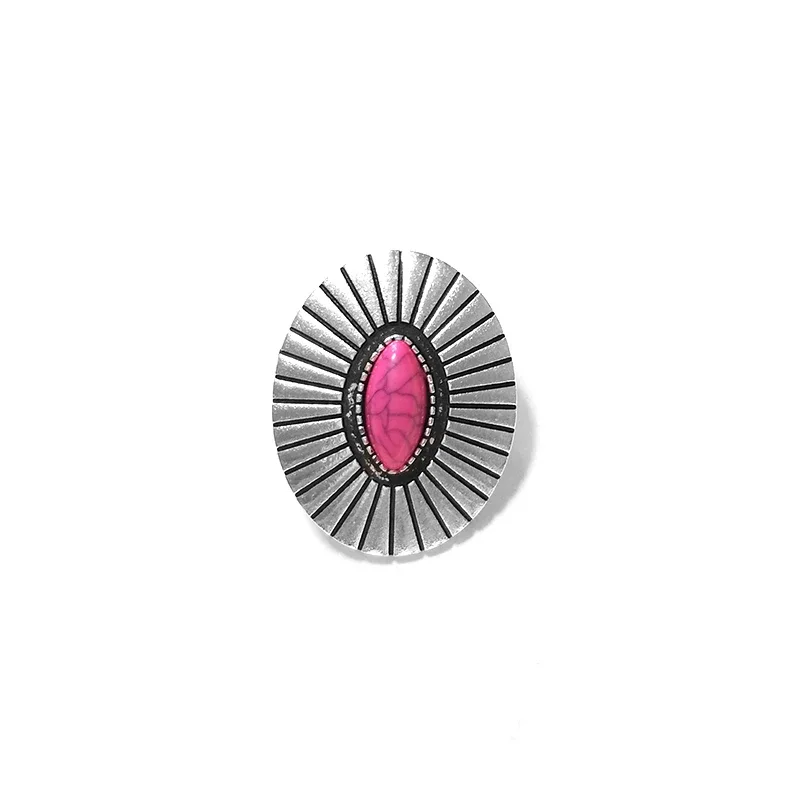 Fashion 3pieces 34*27MM Retro Zinc Alloy Oval Clothes Decorative Hair Band Buttons Charms Pendants DIY Hair Jewelry Accessories