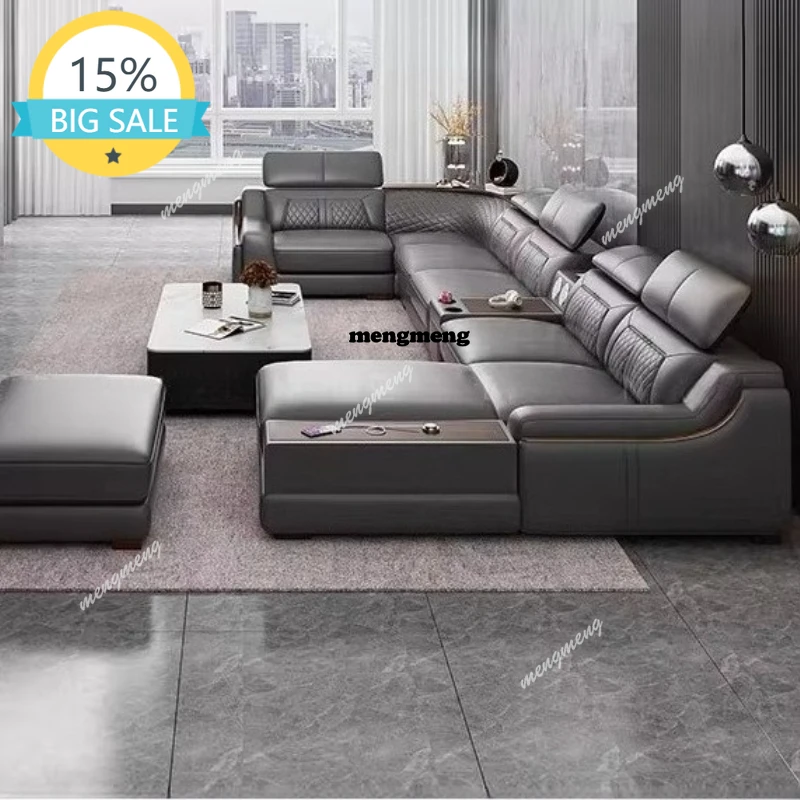 

Luxury Living Room Sofas Modern Classic Straight Leather Sofas Comfortable Cinema Oturma Odası Kanepeleri Home Furniture
