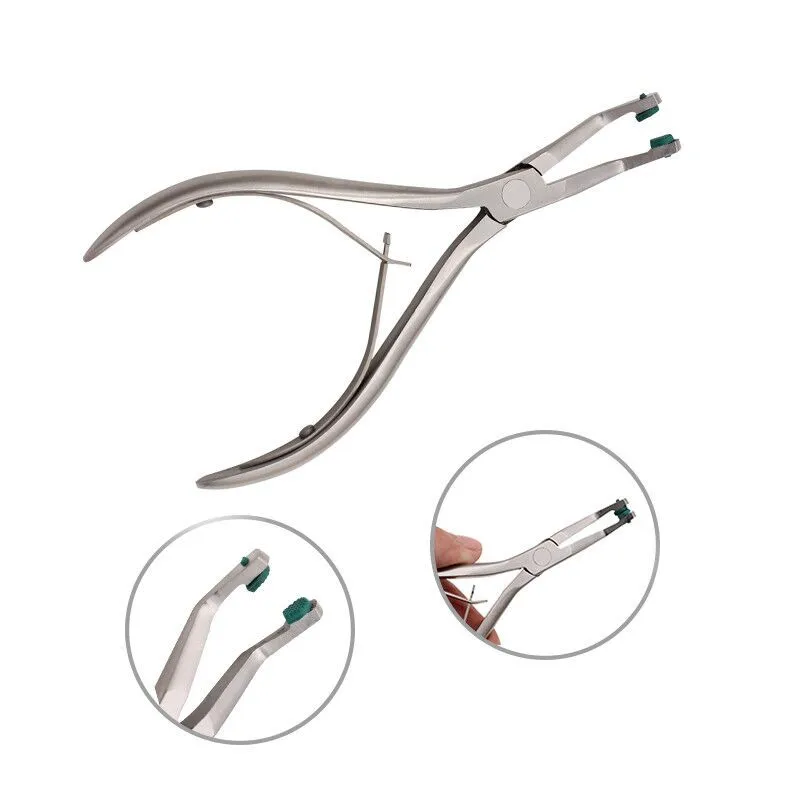 

1PC Dental Crown Remover Plier With Green Rubber Green Tips Dentist Temporary Crown Remover Tools Crown remover