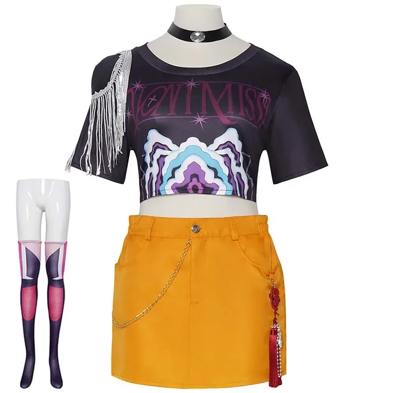 

Mira Cosplay Costume Movie Hunters K-Pop Mira Colorful Uniform Demon Girl Group Sexy Dress Up Outfits for Halloween Comic Con