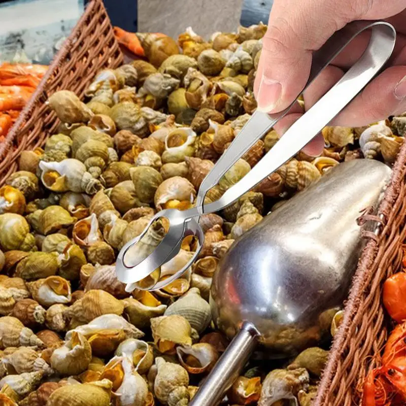 Snail pliers Escargot Tongs Kitchen Stainless Steel Food Clip Multifunctional Cooking Tools Seafood Grill Buffet Serving Utensil