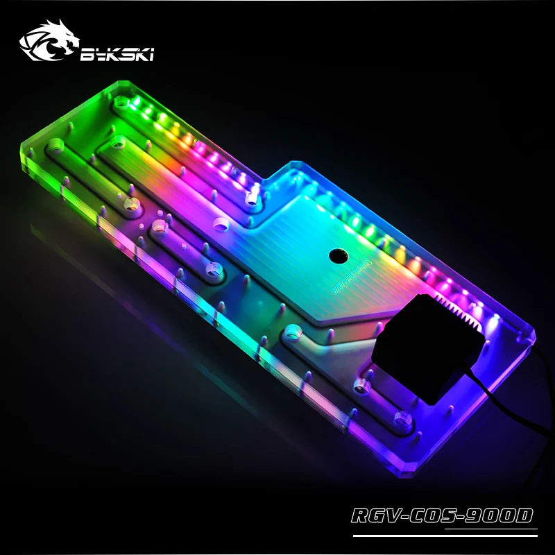 Bykski Distro Plaat Voor Corsair 900D Case, rgb Acryl Waterkoeling Water Tank Met Pomp 12V/5V Rgb Sync, RGV-COS-900D-P