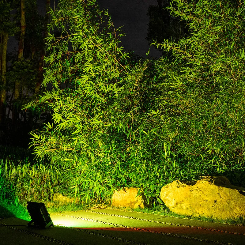 LED Colorful Floodlight RGB Lawn Landscape Spotlight Outdoor Waterproof Garden Square Park Courtyard Wall Tree Greening Light