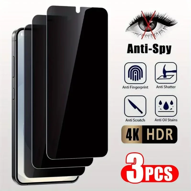 3 Pellicole Protettive Per La Privacy Per Samsung Galaxy S26 S25 Ultra S24 S23 S22 Plus S24 S23 FE S21 S20 Fe, Vetro Temperato Anti-Spia
