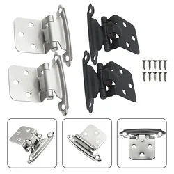 2pcs Cabinet Hinges Overlay Self Closing Face Mount Cupboard Door Hinge Hydraulic Buffer Spring Hinge Furniture Hardware