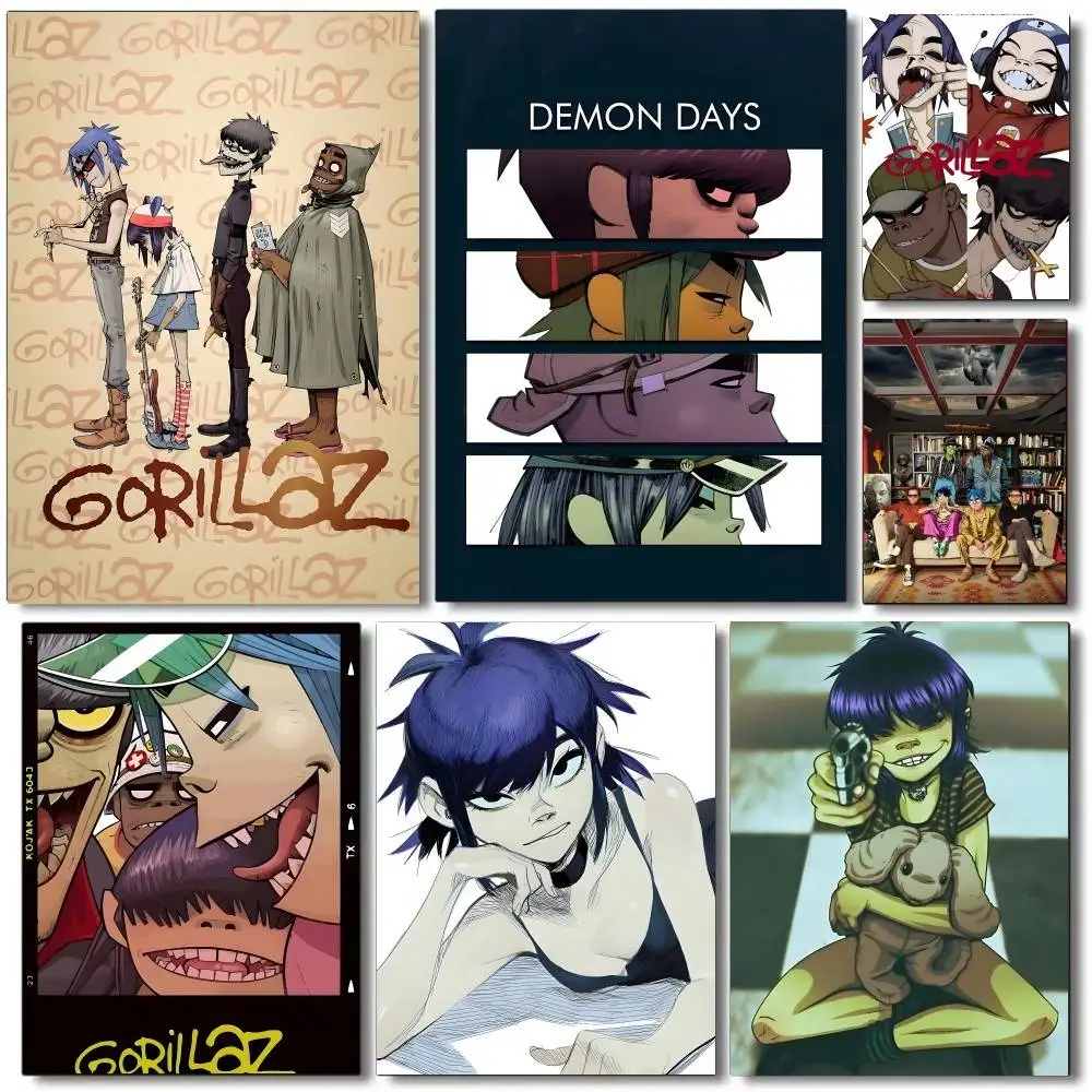 

G-Gorillaz The Mountain Poster Prints Poster Wall Painting Bedroom Living Room Wall Bar Restaurant Sticker