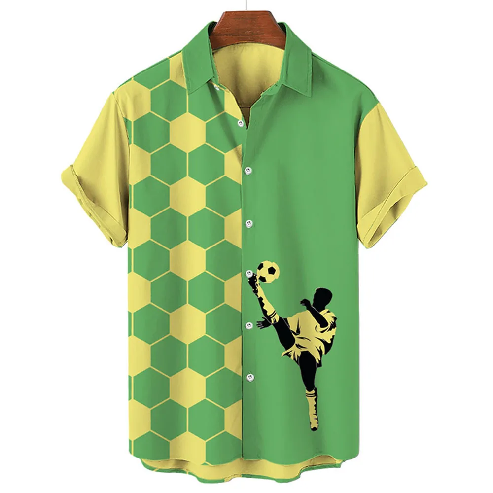 

Hawaiian Shirts Men Football Team Shirt World Soccer Uniform Match Shirt Top Unisex 2022 New Summer Male Vetement Homme Chemises