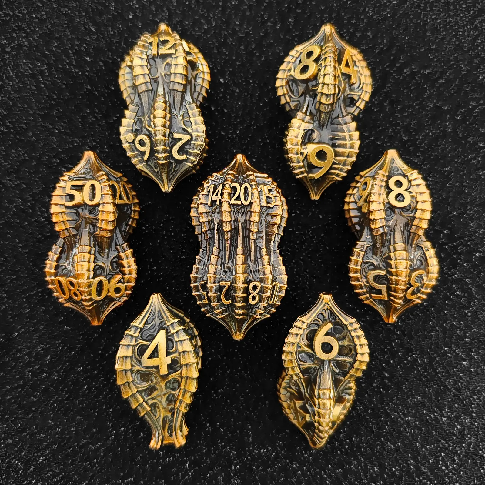 

7pcs Metal DND Dice Set RPG Solid Polyhedral D20 D6 Dice for D&D Pathfinder Dungeons and Dragons Board Game Role Playing