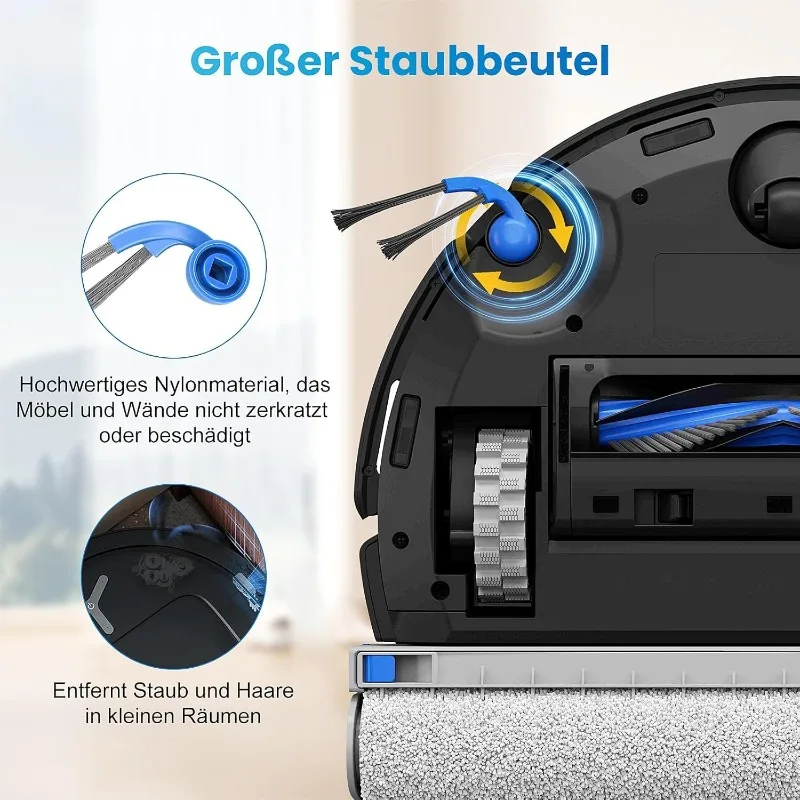ل Ecovacs T80 Omni / T80 Pro Omni / Yeedi M14 Plus ملحقات المكنسة الكهربائية ممسحة القماش الجانب فرشاة رئيسية كيس لجميع الغبار فلتر HEPA