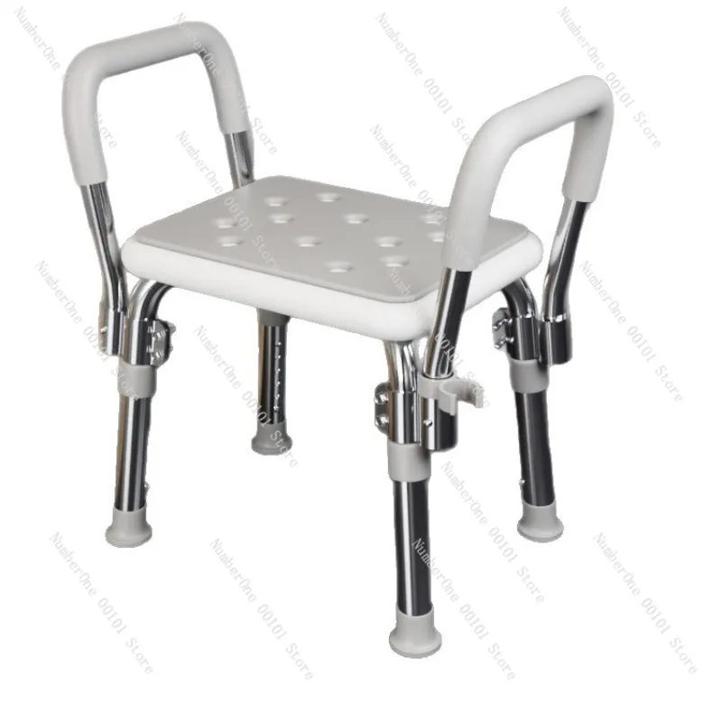 Comfortable Elderly Bath Chair Shower Seat Commode 2 in 1 Bathroom Stool Non Slip Toilet Safety Chair with Suction Cups Sitz