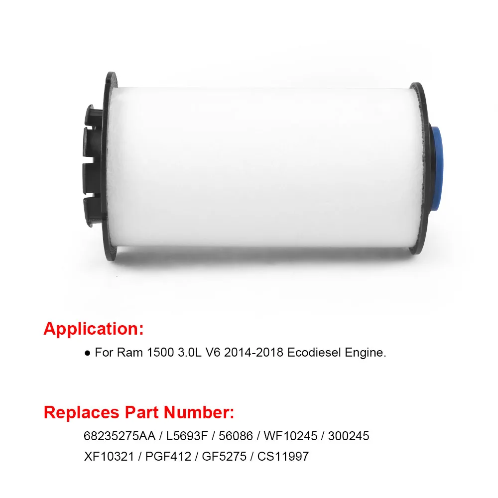

Dynoracing Premium Fuel Filter OEM #:WF10245 68235275 AA XF10321 for Ram 1500 3.0L Diesel 2014-2018