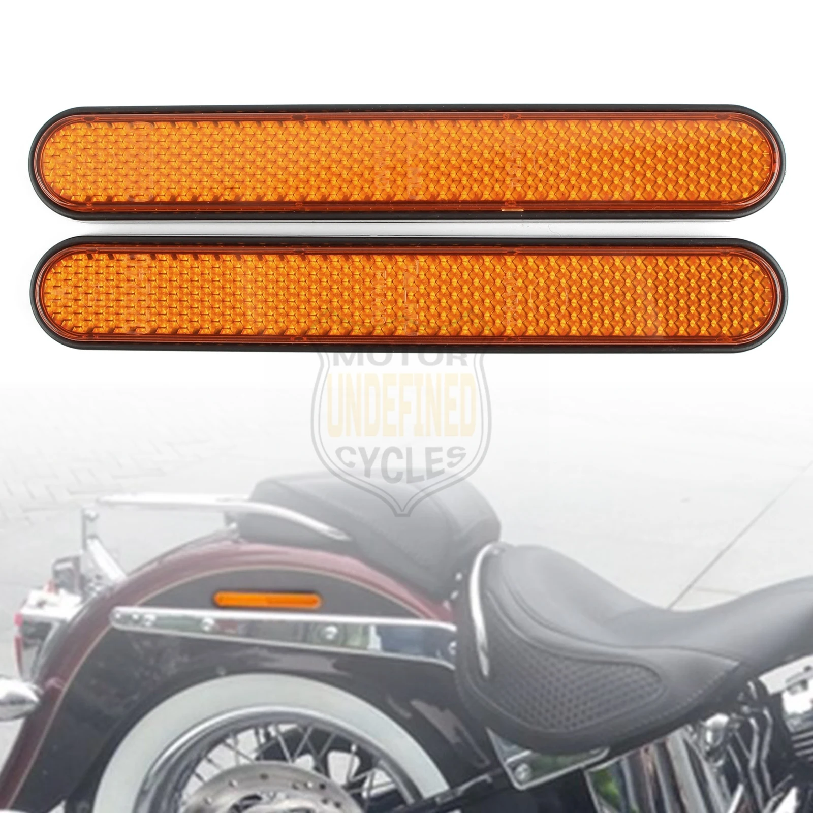 Motorrad Gabel Reflektor Aufkleber Unteren Beine Slider Satteltasche Latch Abdeckung Sicherheit Warnung Für Harley Sportster XL Universal – Detail 4