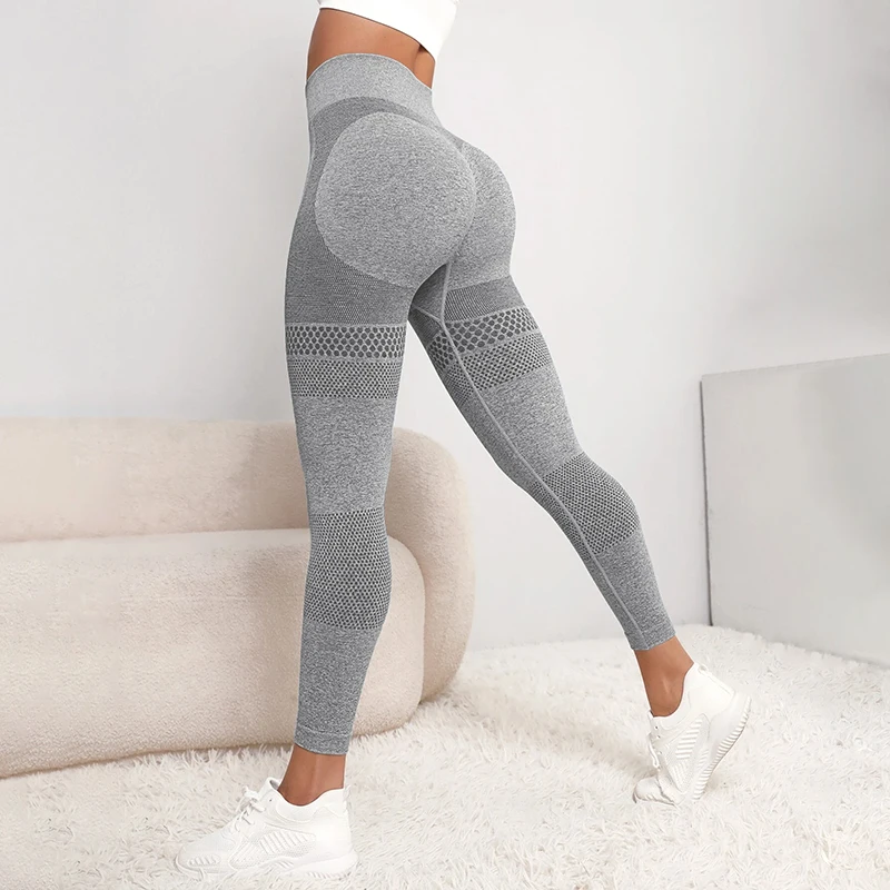 Women High Waist Seamless Workout Leggings Gym Contour Yoga Pants Athletic Tights