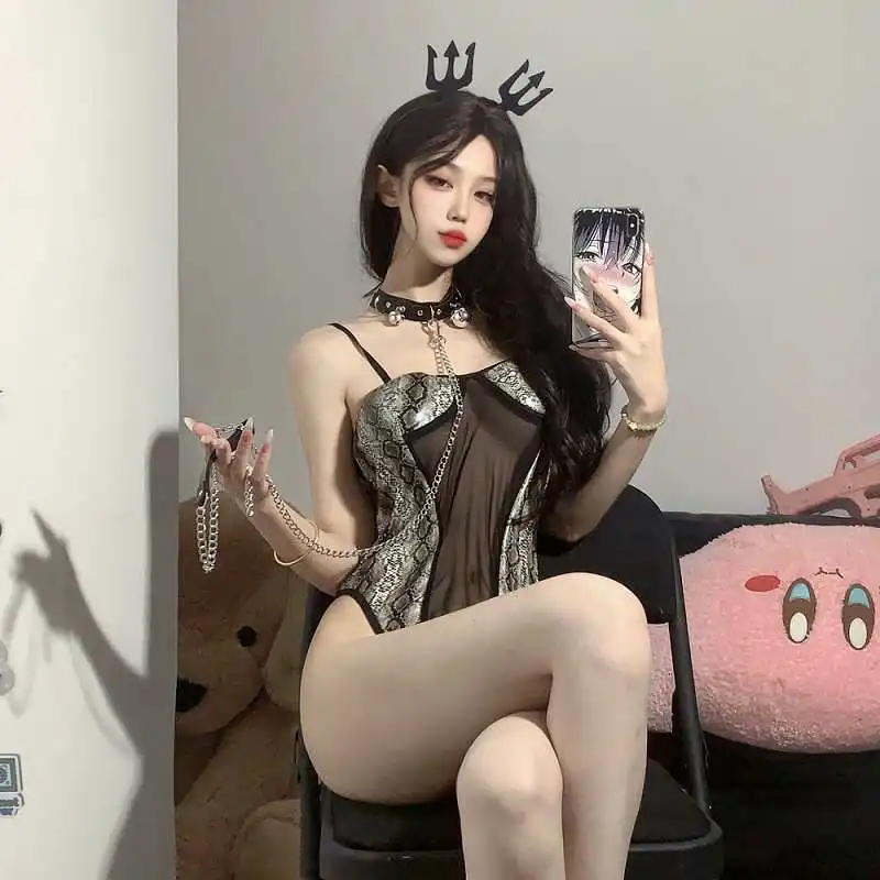 الجملة المرأة مثير السباغيتي حزام شبكة انظر من خلال الملابس الداخلية الملابس الداخلية أنيق ارتداءها الأفعى