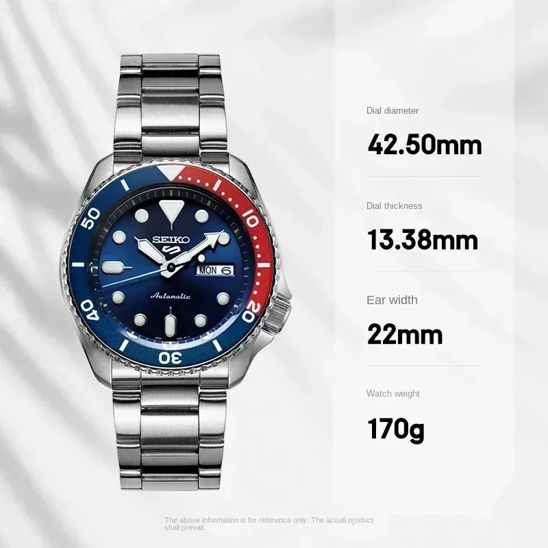 الأصلي Seiko 5 الرياضة الرجال SRPD53K الساعات سلسلة ساعة مقاوم للماء سوار فولاذي جولة للتدوير كوارتز ساعات المعصم