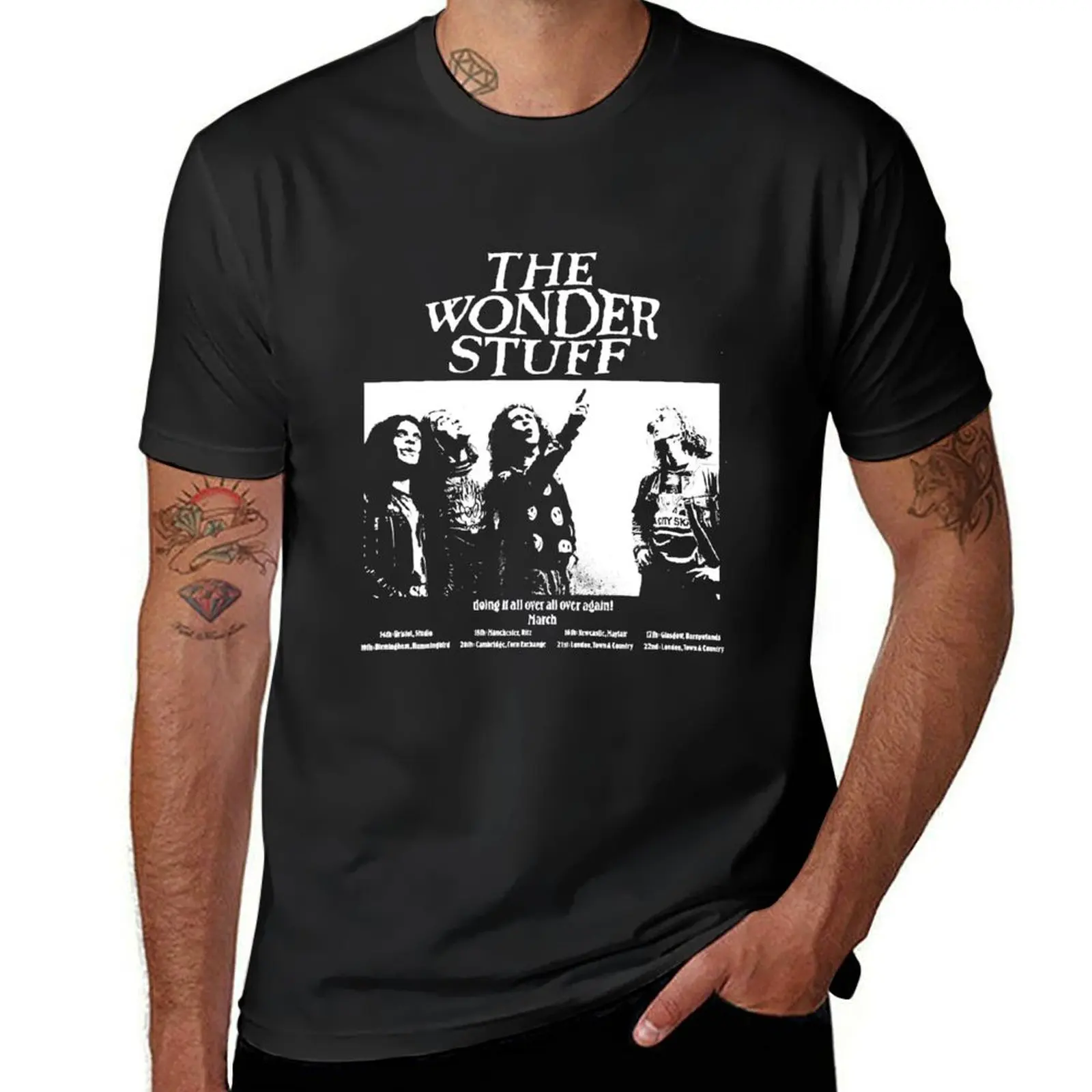 Men Women The Wonder Stuff 80S Stencil Artworkrock Grebo Indie Britpop Pwei Tee T-Shirt boys animal print mens t shirt graphic