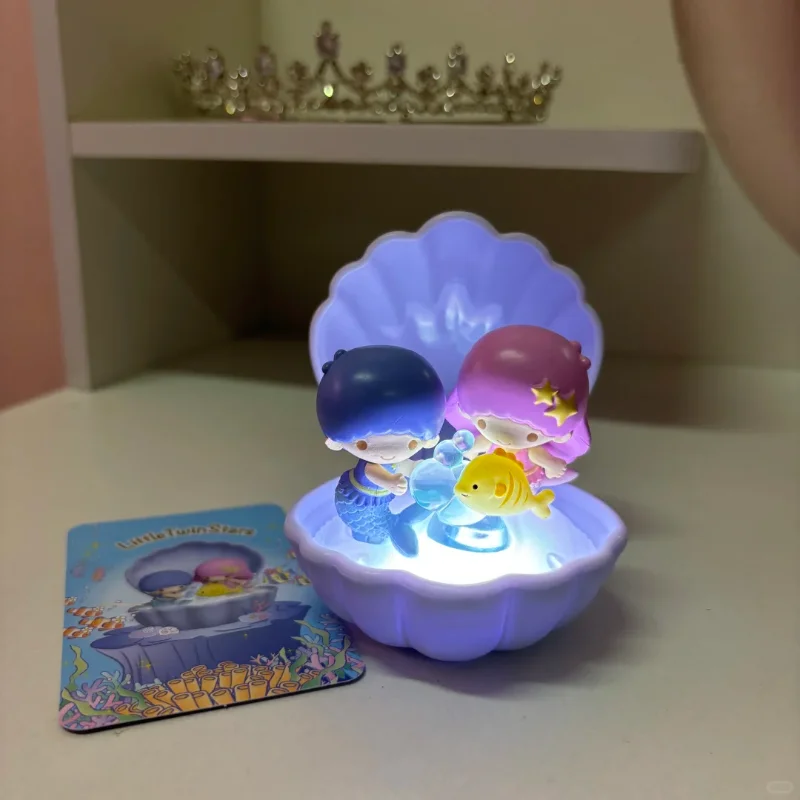 الأصلي سانريو حورية البحر قذيفة سلسلة صندوق أعمى كورومي مرحبا كيتي ميلودي Kawaii نموذج صندوق غامض ليتل التوأم ستار مصباح الاطفال هدية
