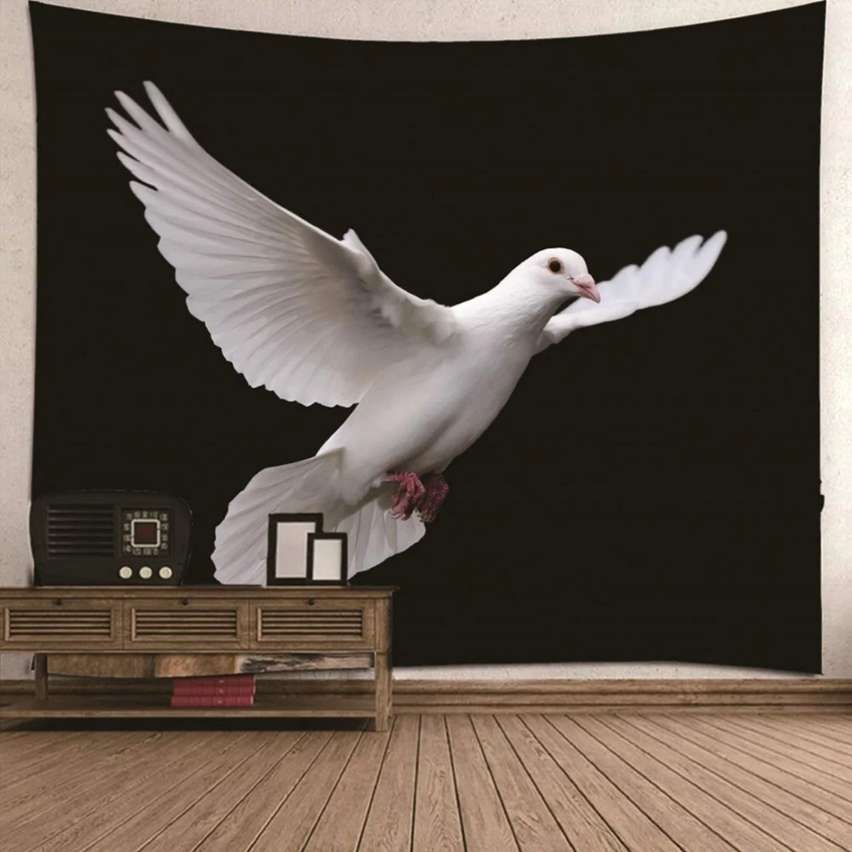 White Dove Animal Theme Digital printing polyester wall tapestry suitable for use in living rooms bedrooms offices bars party