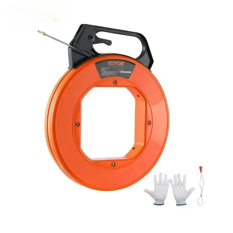 

Fish Tape 100/240/125ft Fiberglass/Steel/PET Wire Puller with Optimized Housing and Handle for Wall and Electrical Conduit
