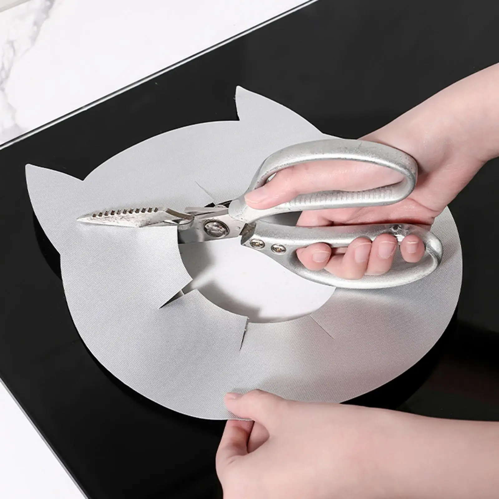 Heat Resistant Stove Protector for Gas Burner Cover Liner with Antislip Oil Proof Pad Fit Kitchen Cooktop White